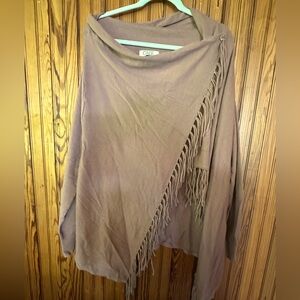 Taupe fringed sweater